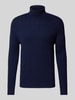 Christian Berg Men Gebreide pullover met structuurmotief Marineblauw