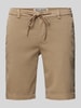 MAC Regular Fit Shorts mit Tunnelzug Camel