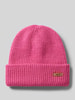 Barts Beanie met labelpatch, model 'Witzia' Felroze