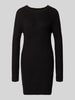 Noisy May Gebreide jurk met ronde hals, model 'SIESTA' Zwart