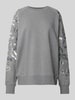 Essentiel Sweatshirt mit Paillettenbesatz Mittelgrau