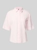 Tommy Hilfiger Relaxed Fit Hemdbluse aus reinem Leinen Rosa