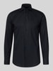BOSS Slim Fit Businesshemd aus Baumwolle mit Kentkragen Modell 'HANK' Black