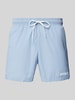 HUGO Relaxed Fit Badeshorts mit Label-Print Modell 'HAITI' Hellblau