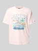 Tommy Jeans Relaxed Fit T-Shirt mit Motiv-Print Pink