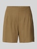 Vero Moda Shorts aus Viskose-Leinen-Mix Modell 'JESMILO' Khaki