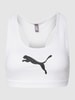 PUMA PERFORMANCE Bustier mit Label-Detail Modell 'Mid Impact' Weiß