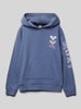 Roxy Regular fit hoodie met labelprint, model 'SURF FEELING' Rookblauw