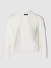More & More Gebreid jack met opengewerkte voorkant Offwhite