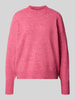 ICHI relaxed fit gebreide pullover met wol model 'Sage' Felroze