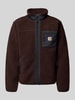 Carhartt Work In Progress Fleecejacke mit Brusttasche Modell 'PRENTIS LINER' Mittelbraun
