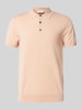 Profuomo Regular Fit Poloshirt mit elastischen Abschlüssen Apricot