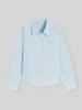 Tommy Hilfiger Regular Fit Langarmbluse aus reiner Baumwolle Hellblau