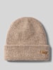Barts Beanie mit Label-Patch Modell 'Witzia Beanie' Hellbraun