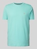 Fynch-Hatton T-shirt met labelstitching Turquoise