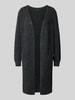 Vero Moda Relaxed fit cardigan met steekzakken, model 'DOFFY' Metallic zwart gemêleerd