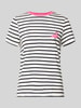 ONLY Regular Fit T-Shirt aus Viskose-Mix Modell 'HEART LIFE' Marine