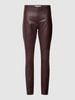 Raffaello Rossi Skinny Fit Hose in Leder-Optik Modell 'RESA' Hellbraun