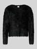 ICHI Regular Fit Pullover aus Kunstfell Modell 'Lizi' Black