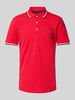 Christian Berg Men Poloshirt met labelstitching Rood