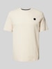 Tom Tailor Regular Fit T-Shirt mit Logo-Applikation Offwhite