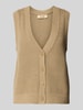 MOS MOSH Gilet met V-hals, model 'Kirby' Beige
