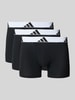 adidas Sportswear Boxershort met elastische band met logo in een set van 3 stuks Zwart