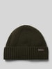 Barbour Beanie mit Logo-Patch Dunkelgruen