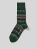 Falke Socken mit Label-Detail und Woll-Anteil Modell 'ASPEN' Dunkelgruen