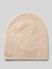 Seeberger Beanie aus reinem Kaschmir mit Label-Detail Sand