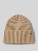 ARMANI EXCHANGE Czapka beanie z detalem z logo Złoty