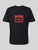 HUGO T-Shirt mit Label-Print Modell 'Deterni' Black