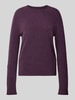 BOSS Orange Gebreide pullover met ribboorden, model 'FESPERANAS' Aubergine