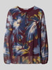 ZABAIONE Relaxed Fit Bluse mit Allover-Paisley-Print Modell 'Leonora' Marine