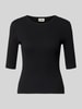 DRYKORN T-Shirt in Ripp-Optik Modell 'SELAY' BLACK
