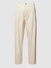 BOSS Orange Broek met labeldetails, model 'STATUM' Beige