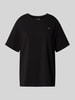 EA7 Emporio Armani Regular fit T-shirt van katoenmix met logo-applicatie Zwart