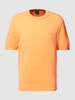 BOSS Orange T-shirt met labelstitching, model 'Alinus' Apricot