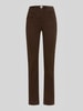 Brax Body Fit Gerade Hose aus Lyocell-Mix mit Modal-Baumwoll-Anteil Modell 'CAROLA' Dunkelbraun