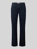 Brax Rechte broek van viscosemix model 'Everest' Marineblauw