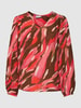 Fransa Blouse met all-over motief, model 'Kaiya' Roze