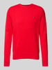 Tommy Hilfiger Strickpullover mit Logo-Stitching Modell 'PIMA' Rot