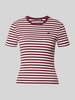 ONLY Slim Fit T-Shirt aus Baumwoll-Mix Modell 'VAL' Rosa