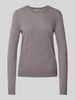 Christian Berg Woman Strickpullover mit Strukturmuster Taupe Melange