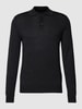 Christian Berg Men Strickpullover mit Polokragen Marineblau