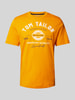 Tom Tailor Herren T-Shirt mit Statement-Print Orange