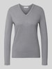 Christian Berg Woman Pullover aus Viskose-Mix mit V-Ausschnitt Silber Melange
