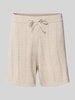 Colours & Sons Regular fit korte broek met ajourpatroon Beige