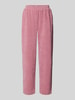 ICHI Straight leg corduroy broek met elastische band, model 'KATE' Roze