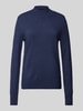 Christian Berg Woman Gebreide pullover met ribboorden, model 'Aliv' Donkerblauw